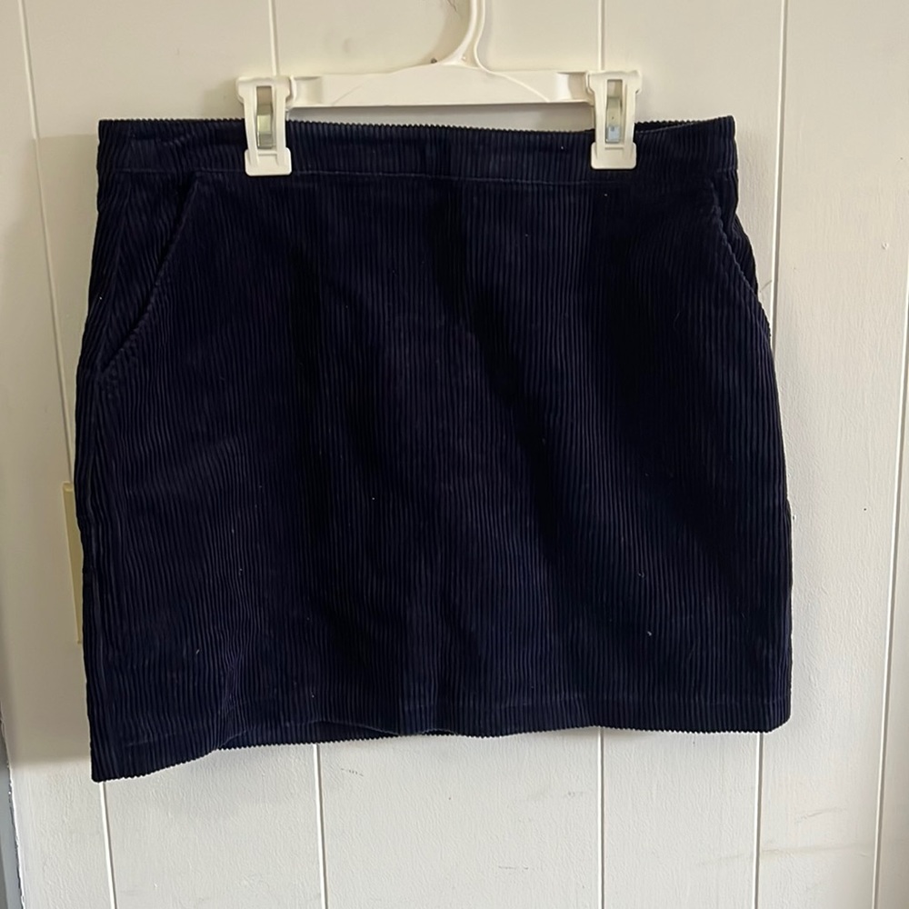 Navy corduroy skirt